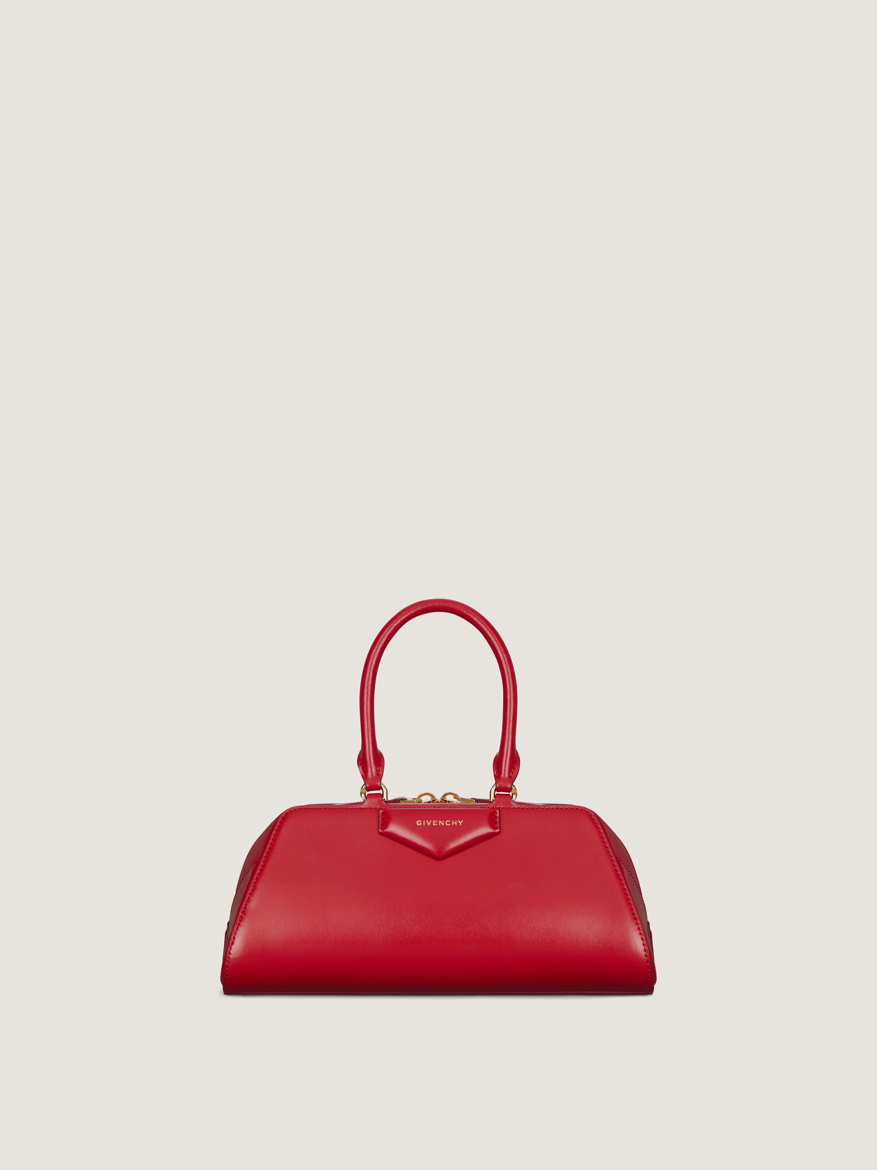 Small Antigona East-West bag in Box leather